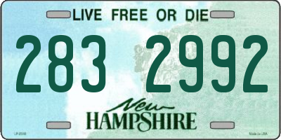 NH license plate 2832992