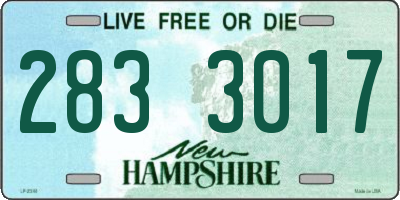 NH license plate 2833017