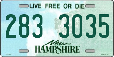 NH license plate 2833035