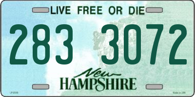 NH license plate 2833072