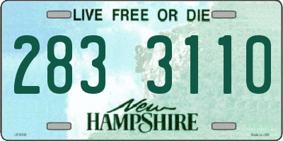 NH license plate 2833110
