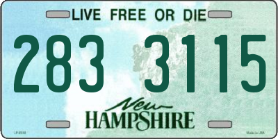 NH license plate 2833115