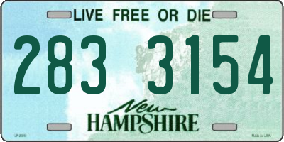 NH license plate 2833154
