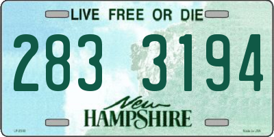 NH license plate 2833194