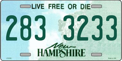 NH license plate 2833233