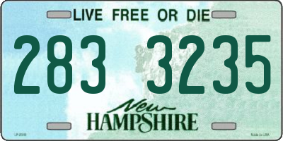 NH license plate 2833235