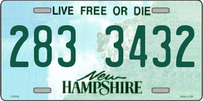 NH license plate 2833432