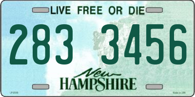 NH license plate 2833456