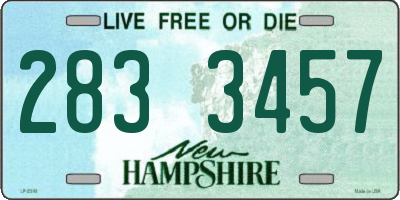 NH license plate 2833457