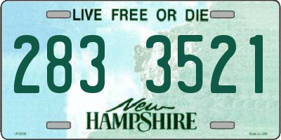 NH license plate 2833521