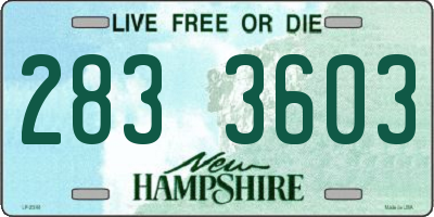 NH license plate 2833603