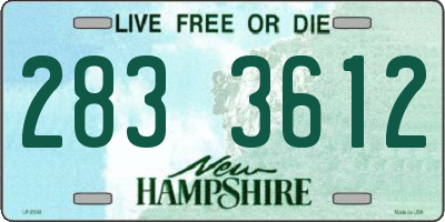 NH license plate 2833612