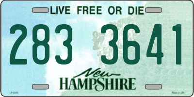 NH license plate 2833641