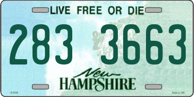 NH license plate 2833663
