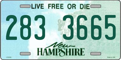 NH license plate 2833665