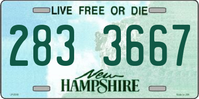 NH license plate 2833667