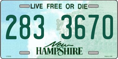 NH license plate 2833670