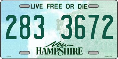 NH license plate 2833672