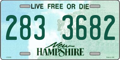 NH license plate 2833682