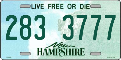 NH license plate 2833777