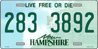 NH license plate 2833892