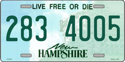 NH license plate 2834005