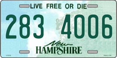 NH license plate 2834006