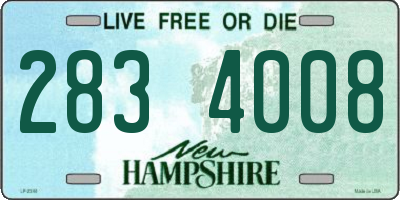 NH license plate 2834008