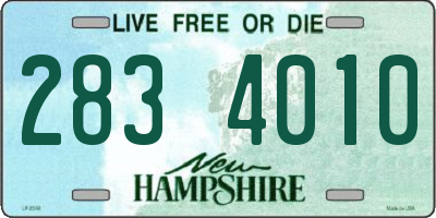 NH license plate 2834010