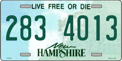 NH license plate 2834013