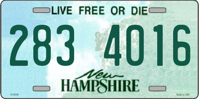 NH license plate 2834016