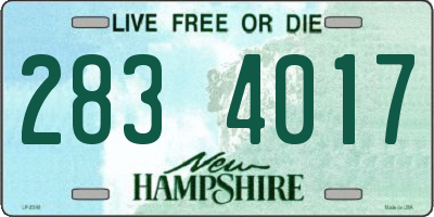 NH license plate 2834017