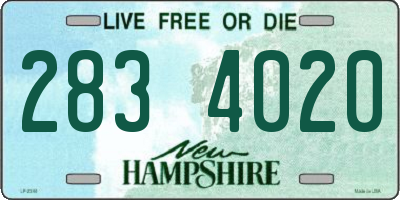 NH license plate 2834020