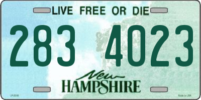 NH license plate 2834023