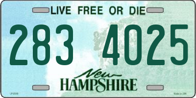NH license plate 2834025