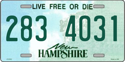 NH license plate 2834031