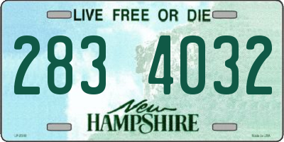 NH license plate 2834032