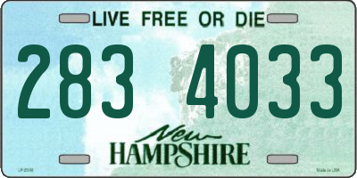 NH license plate 2834033