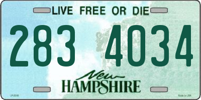 NH license plate 2834034
