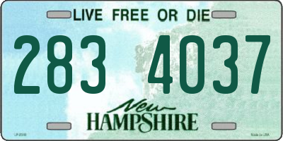 NH license plate 2834037
