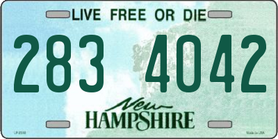 NH license plate 2834042