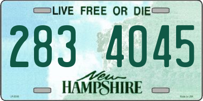 NH license plate 2834045