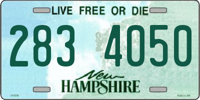 NH license plate 2834050