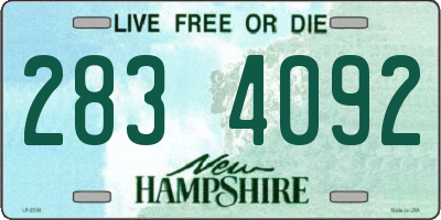 NH license plate 2834092