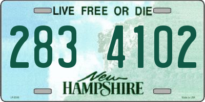 NH license plate 2834102