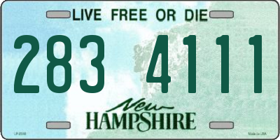 NH license plate 2834111