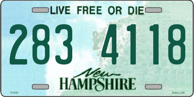 NH license plate 2834118