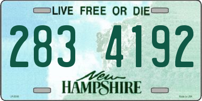 NH license plate 2834192