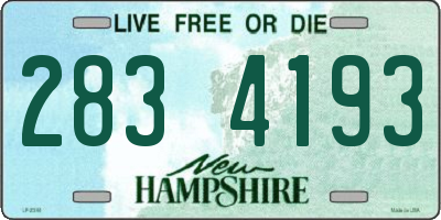 NH license plate 2834193