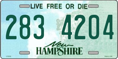 NH license plate 2834204
